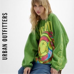 Nirvana Smile Overdyed Crew Neck Sweatshirt